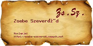 Zsebe Szeveréd névjegykártya